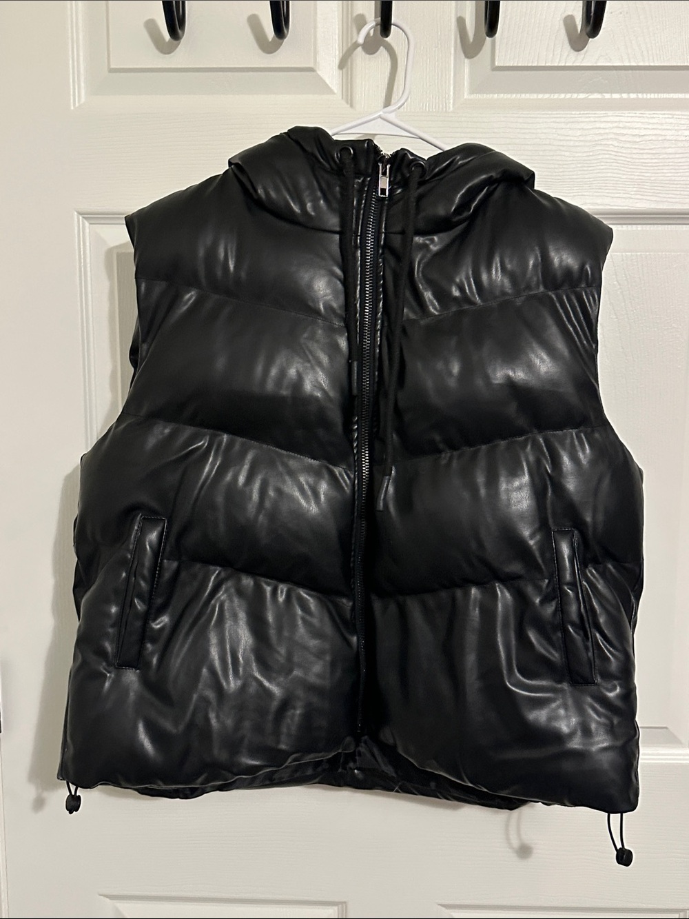 easel Kids Black Hooded Puffer Vest
